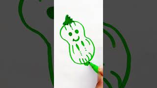 How to Draw Zucchini 🥒 | Easy Drawing #zucchinidrawing #vegetabledrawing #trending