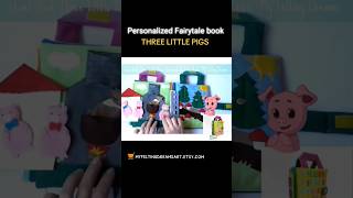 Personalized Fairytale Book Three Little Pigs with Finger Puppets 🐷🎁Kids Storybook #fun #kid #shorts