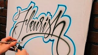 Custom airbrush lettering | Flourish