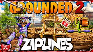 𝗚𝗥𝗢𝗨𝗡𝗗𝗘𝗗 𝟮 - ULTIMATE ZIPLINE GUIDE! How to Unlock Ziplines, ZIP.R & Build Towers