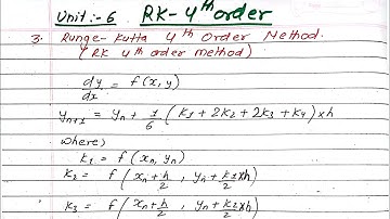 Unit:6 | Runge-Kutta 4th Order | Numerical Method | Prashant YT | BE Civil | TU,PU,KU | NM |