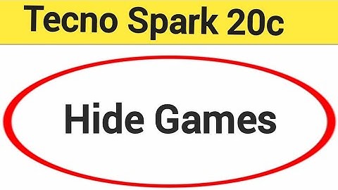 tecno Spark 20c me game hide kaise karen, how to hide games