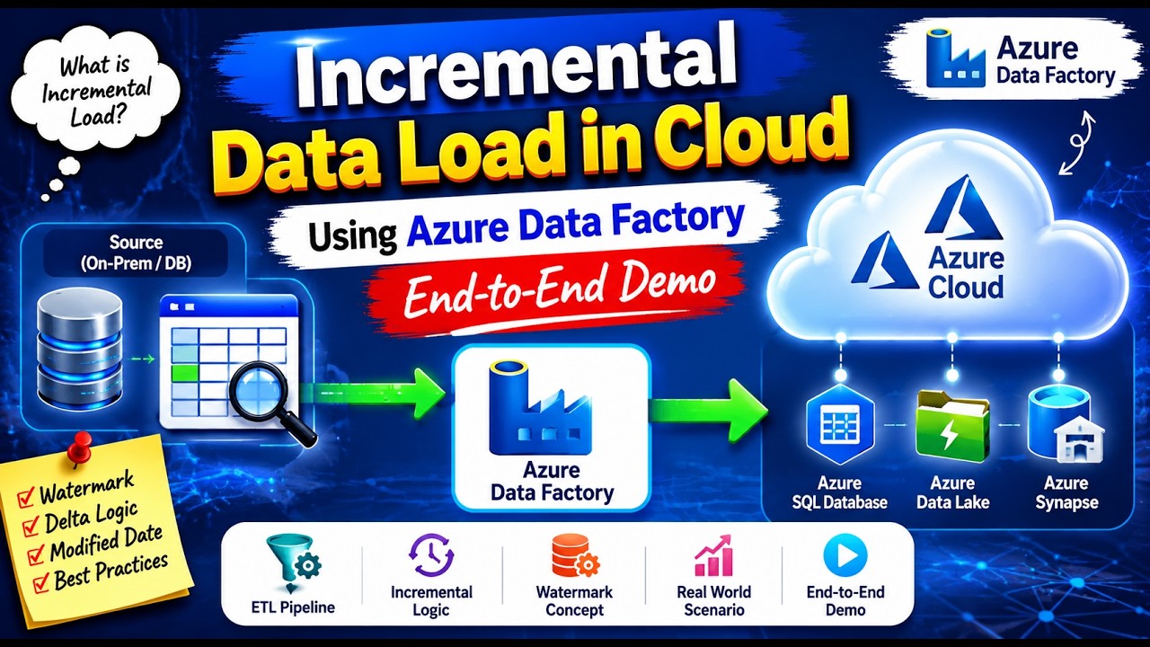 10. Incremental Data Load in Cloud Using Azure Data Factory | End-to ...