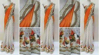 IMPORTED FABRIC DESIGNER SAREE IN STONE WORK &amp; ZARI WORK 🌷Designer partywear sarees 2023 #designer