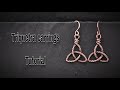Wire wrapped triquetra earrings tutorial