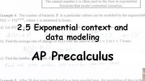 AP Precalculus - Exponential Context and Data Modeling - Passwater 2.5