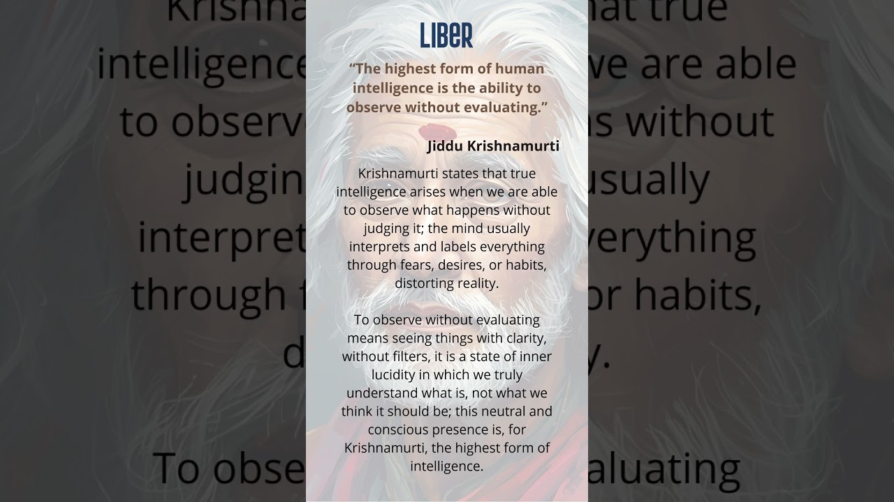 Observe without Judging.