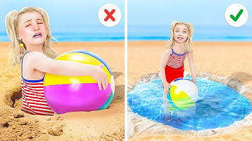 TRAVEL HACKS FOR SMART PARENTS || Summer Hacks for Parents And Cool DIY Ideas by 123 GO! SERIES