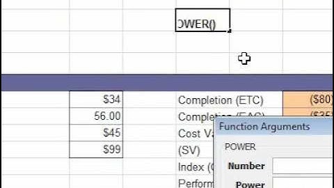 How to raise a number to a power in Excel