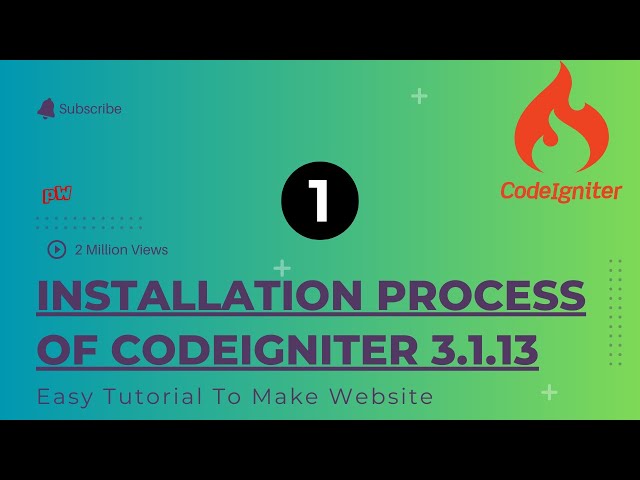 install and setup codeigniter 3 and remove index.php class=