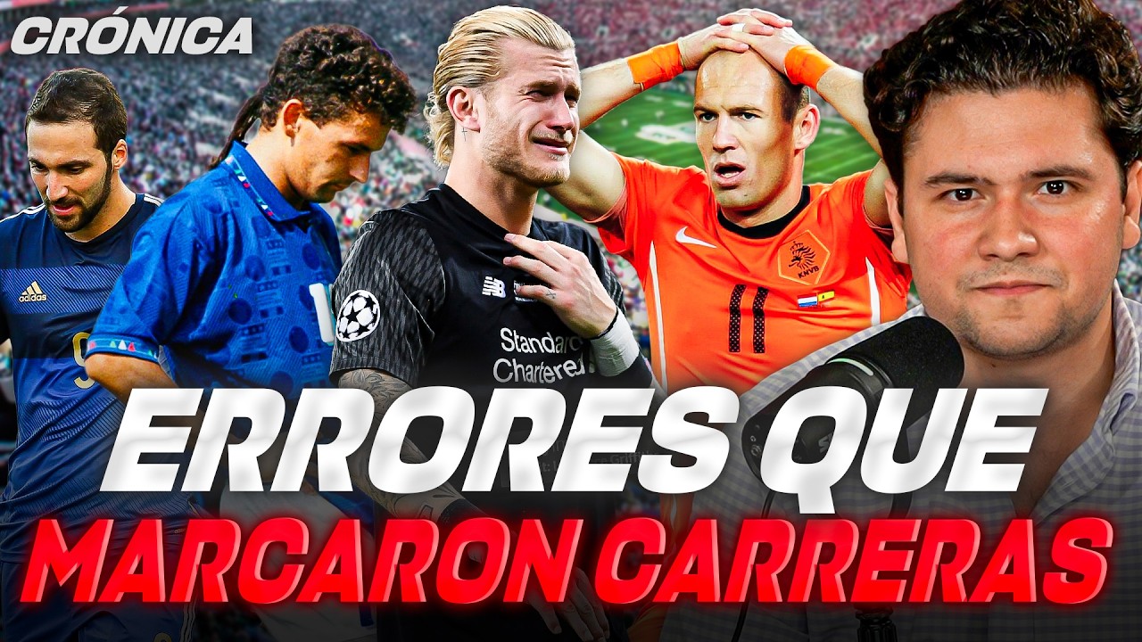 20 ERRORES QUE MARCARON PARA SIEMPRE CARRERAS // KARIUS, BAGGIO, ROBBEN, DEMBELE, ZIDANE y más...