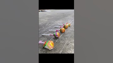 Crushing Crunchy & Soft Things by Car! EXPERIMENT Car vs lollipops #shorts #asmr #asmrsound