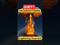 DIRTY THUNDERSTORMS: Why Volcanoes Create Their Own Lightning Swarms! 🌋⚡ #ytshorts #volcano