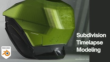 3D Sci-fi helmet SubD modeling Blender | Timelapse modeling