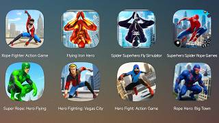 Rope Fighter Action,Flying Iron Hero,Spider Superhero Fly Simulator,Hero Fighting,Hero Fight Action screenshot 1