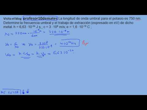 Video: ¿Cómo encuentra la frecuencia umbral de una función de trabajo?