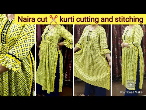 New Trendy Side Pleated Kurti Cutting and Stitching /Kurti Design - YouTube