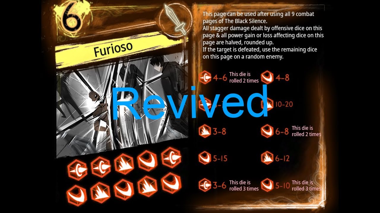 Totally Accurate Furioso Revived. [Library of Ruina / LoR] (Contain ...