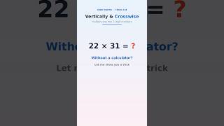 Multiply Any Two 2-Digit Numbers — Vertically and Crosswise | Vedic Maths Trick #shorts