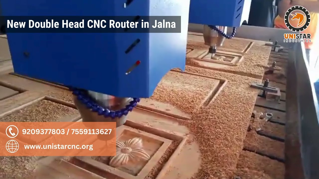 Double head CNC router in Jalna | Double head router | cnc router | cnc wood router | Unistar CNC