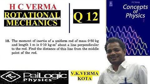 H C VERMA | ROTATIONAL MECHANICS | CHAPTER 10 | Q12. The moment of inertia of a uniform rod of mas