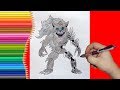 How to draw Twisted Wolf, FNaF, Как нарисовать Твистед Волка, ФНаФ