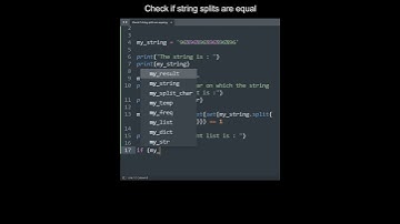 Check if string splits are equal in Python | Python Examples | Python Coding Tutorial | Interview