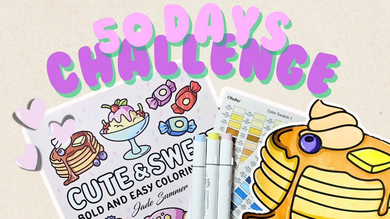 50 Days Challenge #39 Jade Summer Coloring Book