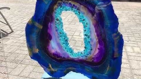 45. Free Form Resin Geode. Part 6. Unmolding/End Result
