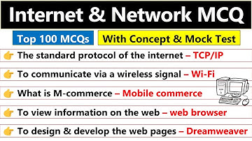 Top 100 Internet and Networking MCQs | Computer mcq for all competitive exams