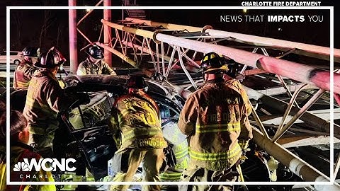 NCDOT: Drunk driver crashes into I-77 sign structure, causing it to collapse on car