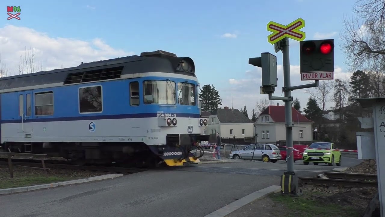 Železniční přejezd Bakov nad Jizerou #1 [P2703] - 4.3.2024 / Czech railroad crossing