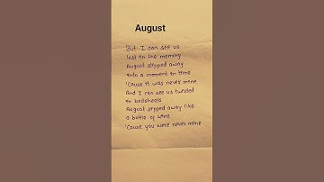 Thumbnail of August by Taylor Swift #august #shorts #song #taylorswift