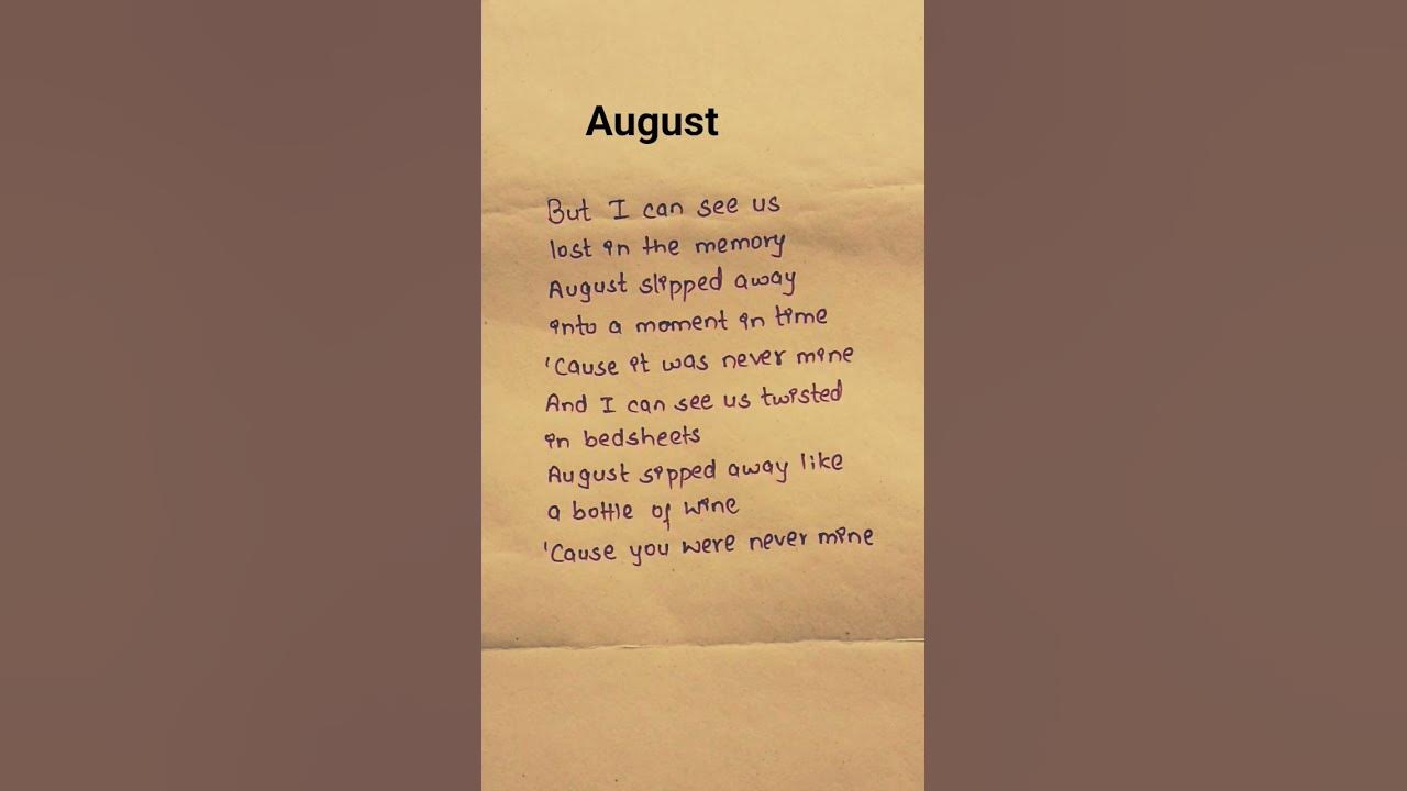 August by Taylor Swift #august #shorts #song #taylorswift August by Taylor Swift #august #shorts #song #taylorswift
