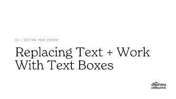 Squarespace Website Template - Editing Text