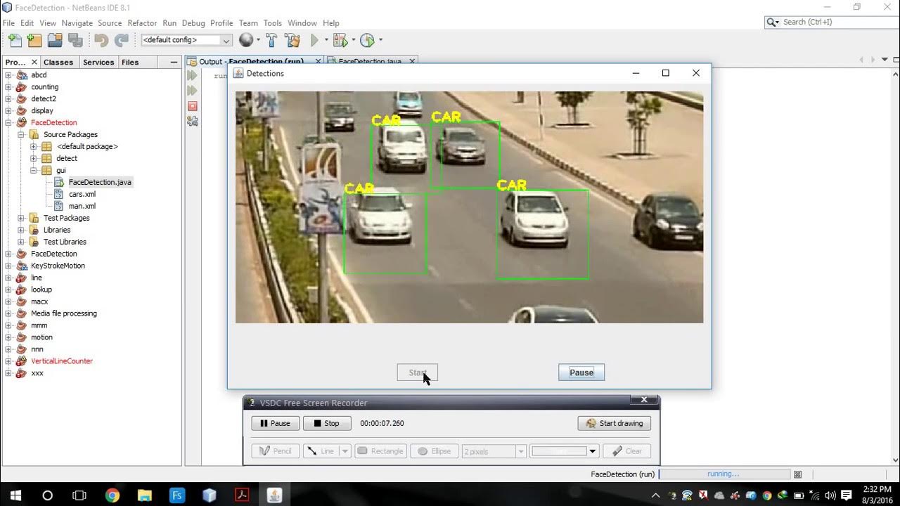 car Detection in java using openCV - YouTube