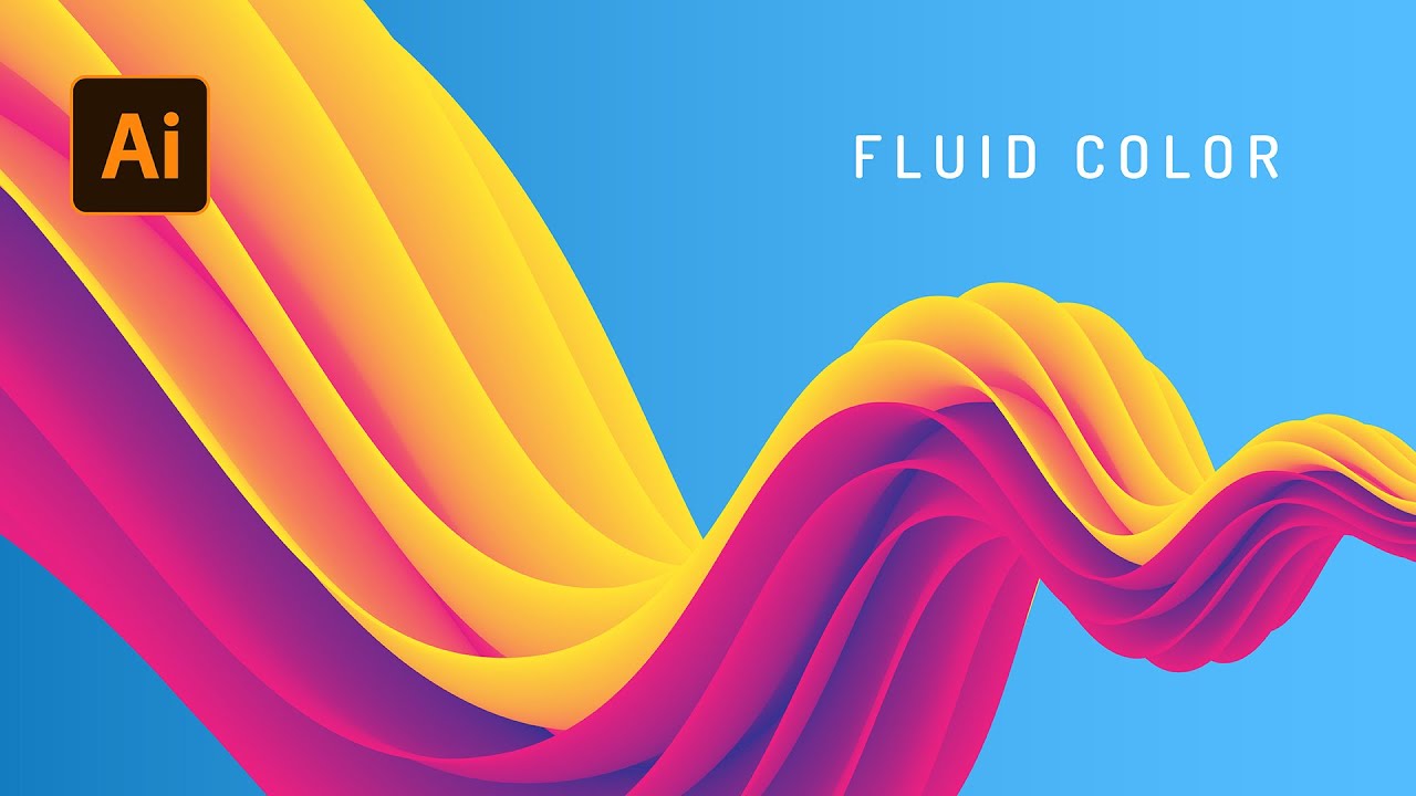 How to Create Fluid Color Abstract Background Fast & Simple Adobe  Illustrator Tutorial - YouTube