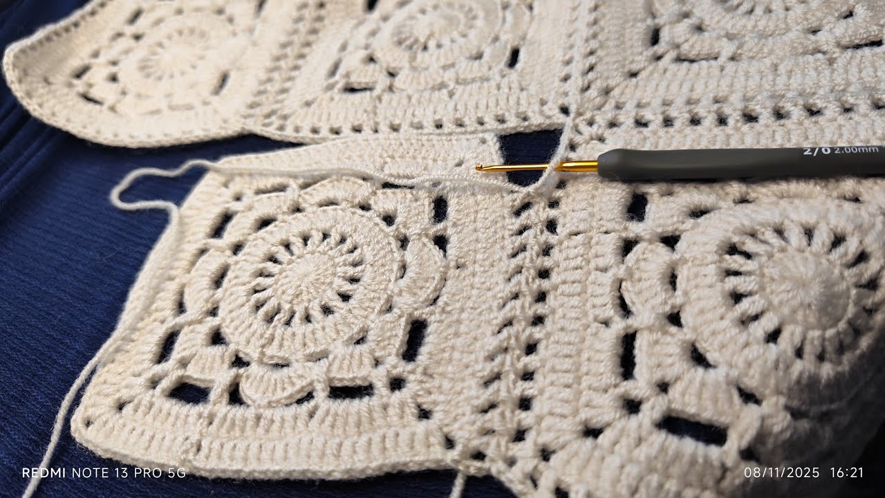 ✨Crochet motif joining.🧶🩷💜