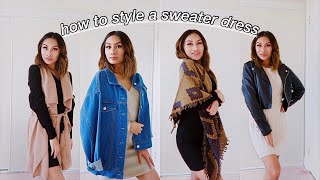 5 Ways To Style A Sweater Dress! Fall Lookbook/Outfits 2020! (Aritzia, Garage Clothing, M Boutique)