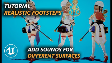How to implement realistic footsteps that react to different surface (Sound Cues and Parameters)