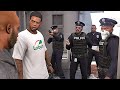 GTA 5 - POLICE👮Franklin and Trevor vs Ballas Drug Gang!(Grove Street Shootout Rampage Cops vs Swat)