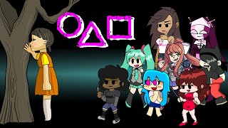 오징어 게임 Squid game with 8 Girl FNF Characters