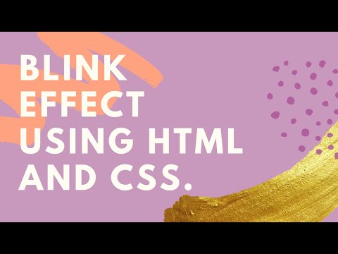 Blink Effect Using HTML and CSS