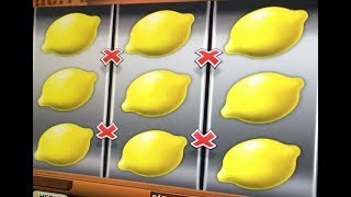 Live play on Fruit box (Synot) slot machine with FULL SCREEN line hit