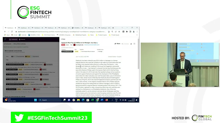ESG Fintech Summit 2023: ESG Alerts and Monitoring