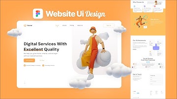 Modern & Simple Full Website UI Design: UI/UX Skills Showcase Figma Tutorial