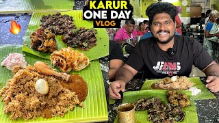 Karur One Day Vlog 🔥 | பன் பரோட்டா & கோழி உப்பு கறி | All Over Tamilnadu Trip in BMW |