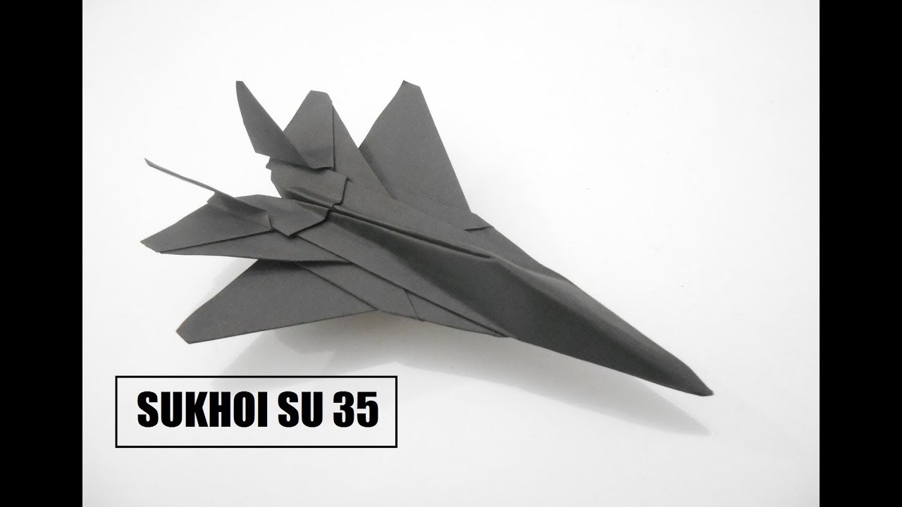 How To Make a Paper Airplane   Best Paper Plane Origami Jet Fighter Is Cool  SUKHOI SU 35