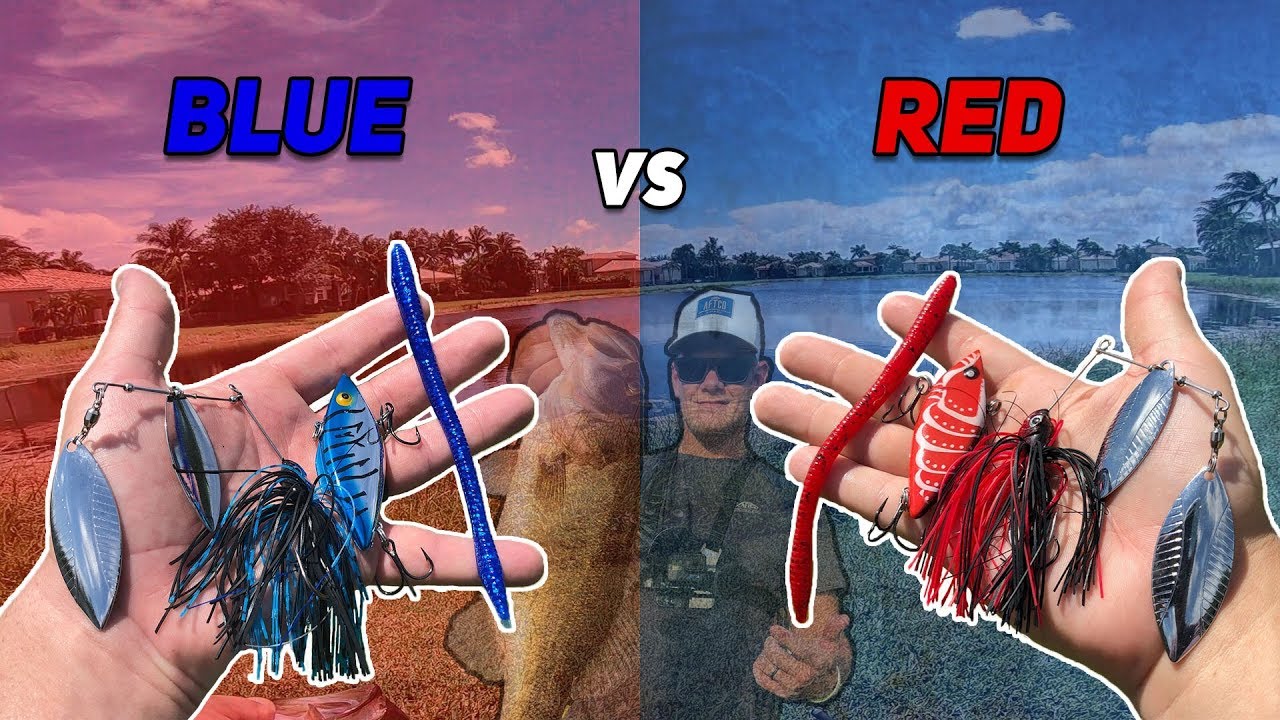 Blue vs Red Fishing Lure Challenge - Which Color Lure Wins?