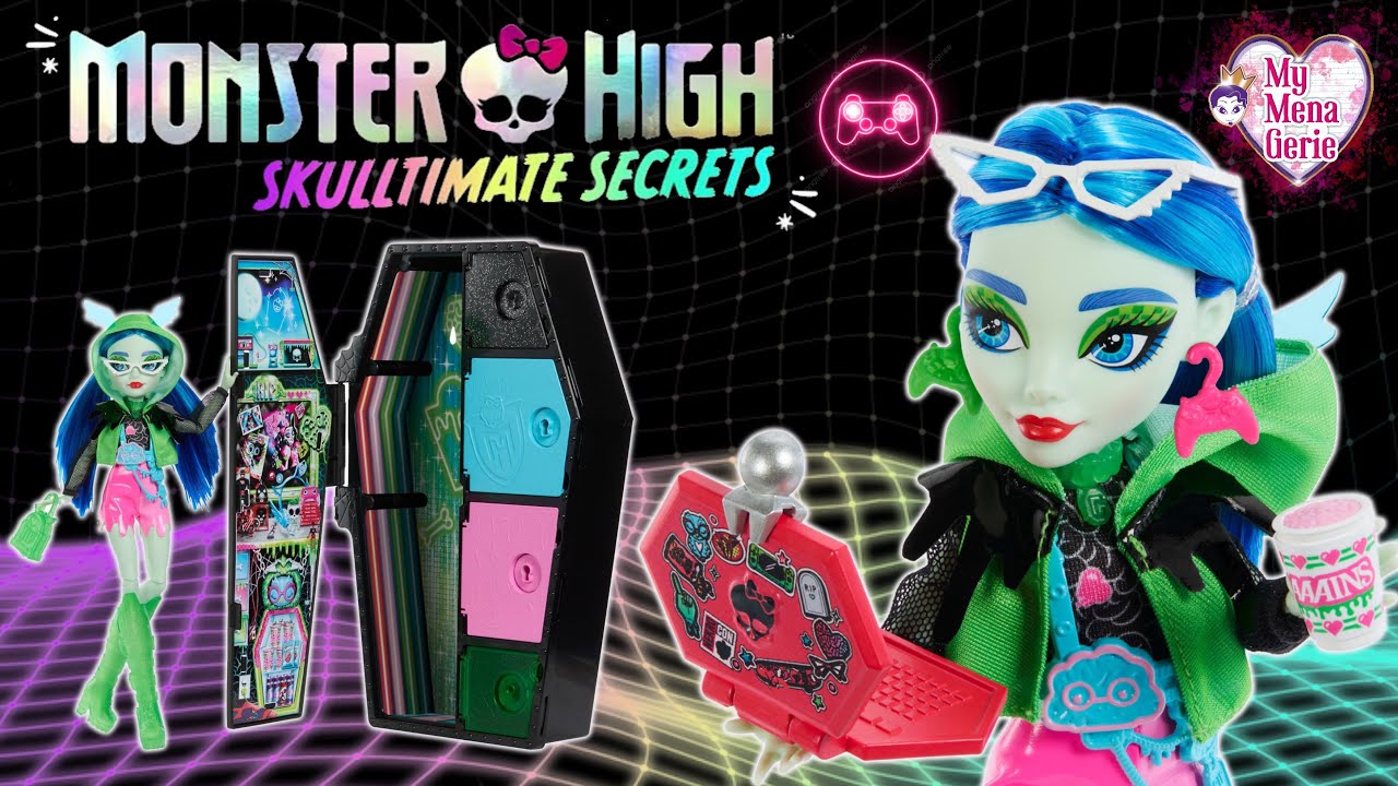 Monster High 12.75'' Skulltimate Secrets Neon Frights Ghoulia Yelps Fashion  Doll